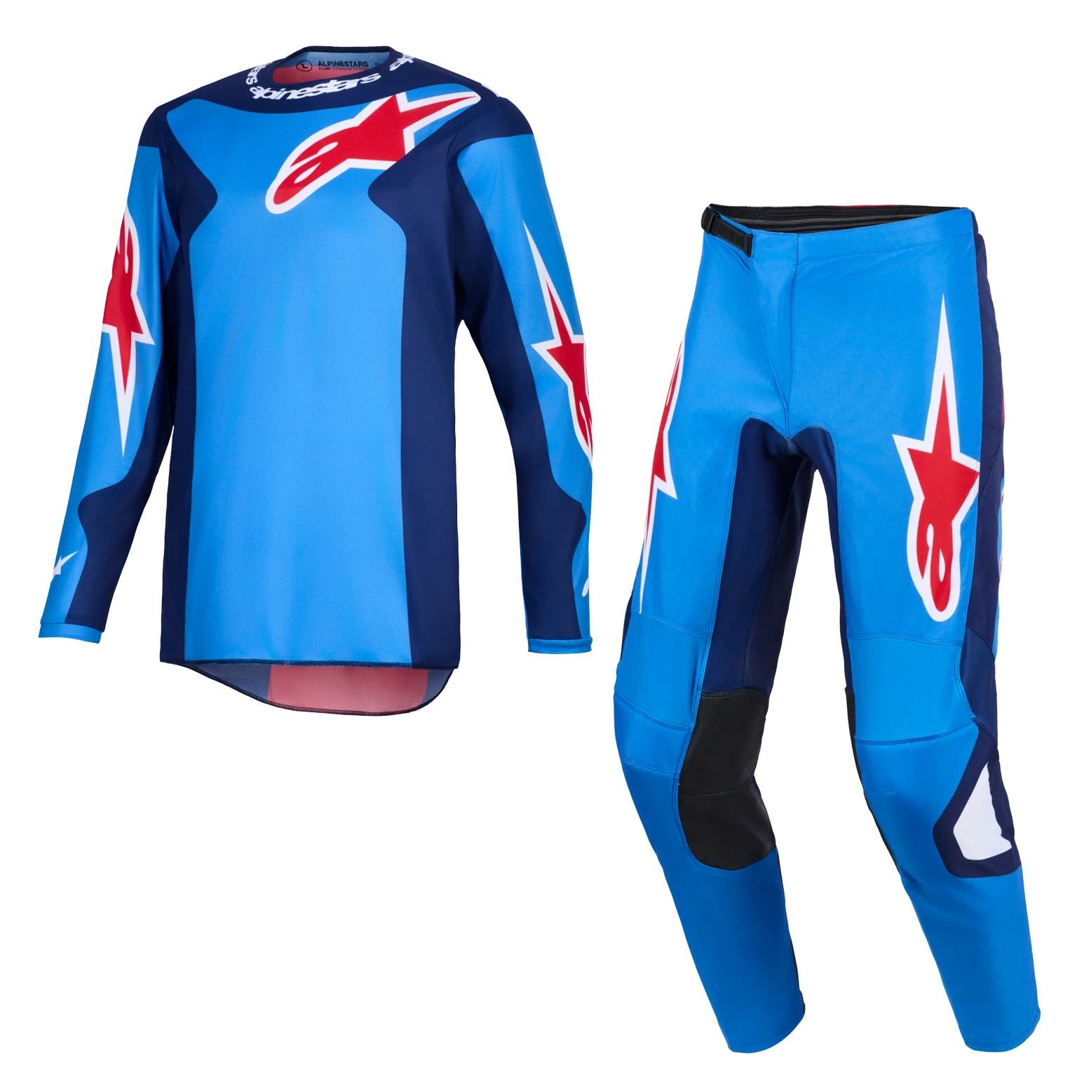 Alpinestars 2026 Fluid Grid Motocross Combo Kit Blue Red